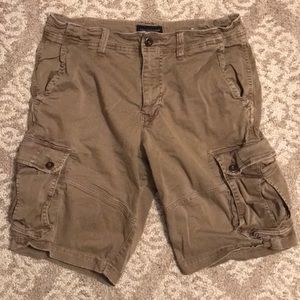 Dark Tan American Eagle Extreme Flex Cargo Shorts